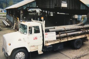 Original shop photo. Converted old shake mill.